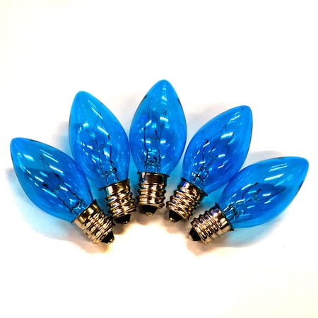 Holiday Bright Lights Holiday Bright Lights Incandescent C7 Blue 25 ct Replacement Christmas Light Bulbs 0.08 ft., PK25 BU25C7X3-TBLA